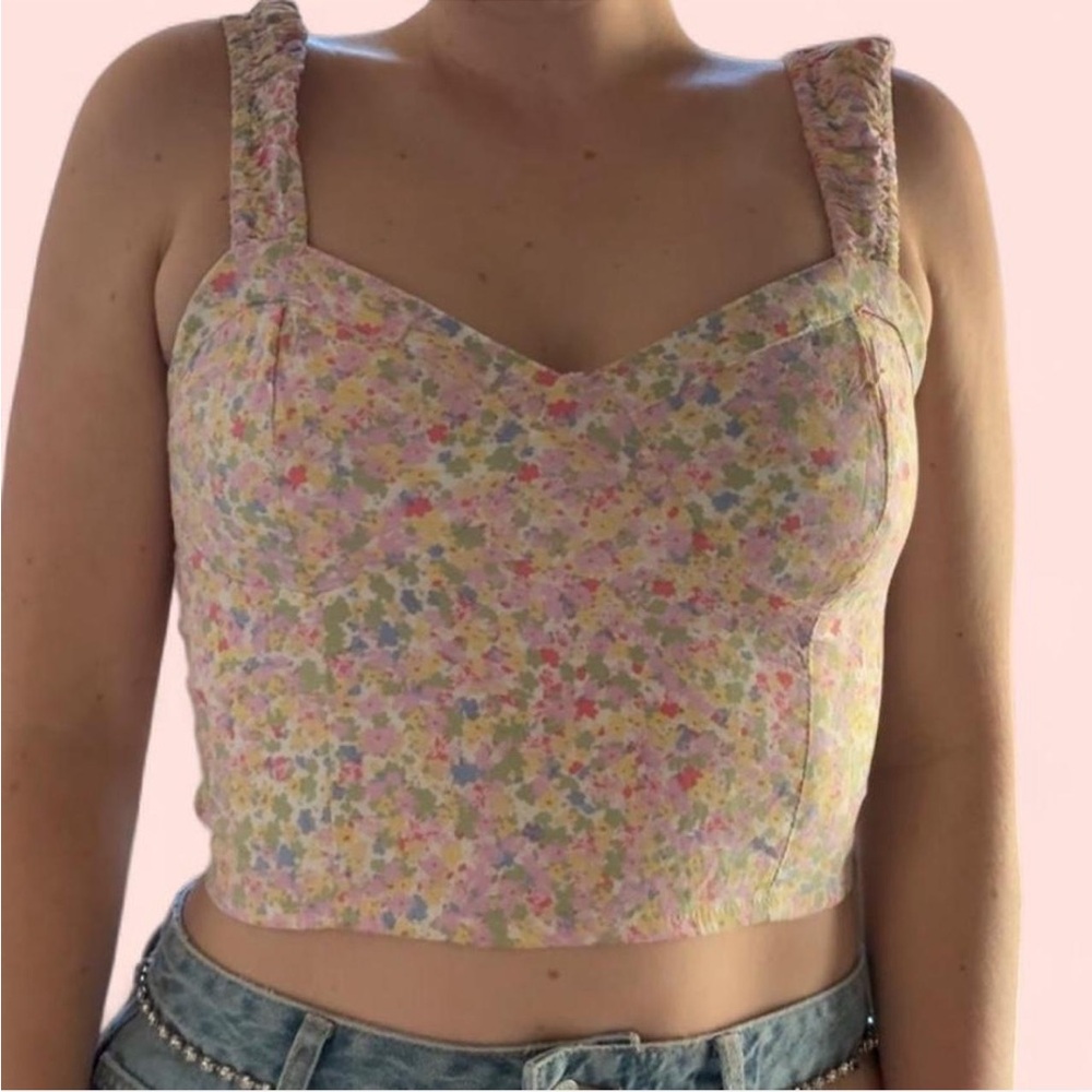 Floral Print Women’s Crop Tank